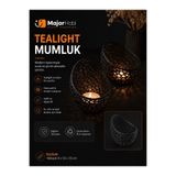 Major Hobi Modern Tealight Mumluk 3D Baskı Dekoratif Mumluk 12x12 cm Şık Masa Üstü Aksesuar