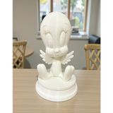Major Hobi Sevimli Tweety 3D Baskı Boyanabilir Dekoratif Biblo Boya ve Fırça Setli - Beyaz - 1