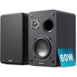 MAJORITY D70X pasif hoparlörler HiFi | 2 x 30 W stüdyo monitörü | 6Ω pasif hoparlör empedansı ve frekans tepkisi 40 Hz - 20 kHz | Karbon fiber koni çift hoparlör (siyah)