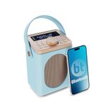 MAJORITY-DAB, DAB+Dijital ve FM Bluetooth radyo | Akü ve Şebeke Enerjili Taşınabilir DAB Radyo | Çoğunluk Little Shelford | Bluetooth Bağlantısı, Çift Alarm, 15 Saat Oynatma ve LED Ekran | Ördek Yumurtası