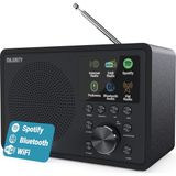 Majorıty Touro Dab+ Internet Radyosu | Bluetooth, Wifi, Spotify Connect, Dsp Hoparlör, Podcast, Uygulama Kontrollü, Mutfak & Ev Dijital Radyo (Siyah)