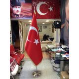 Makam Bayrağı, Makam Türk Bayrağı, 225cm Krom Makam Direği, Telalı