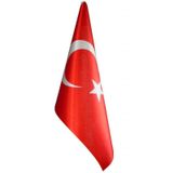 Makam Türk Bayrağı Telalı Saten 100x150cm.