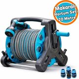 Makaralı Hortum Seti 20 Metre Garden Kit Bahçe Çeşme Su Hortumu Iç Çap 1/2 Sulama Araç Yıka