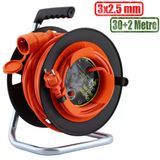 Makaralı Seyyar 3X2.5 Mm Cca Kablo 30+2 Metre Kablo Uzatma Kablosu Çim Biçme Makinesi Uyumlu Termal Sigorta