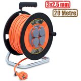 Makarali Seyyar Kablo Kapakli 4 Prizli Plastik Uzatma Kablosu 3X2.5 Mm Ttr Kablo 20 Metre