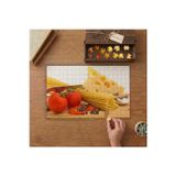 Makarna Malzemeleri - Italyan Makarnası Tasarımı 240 Parça Ahşap Puzzle Ahşap Kutuda MP01727