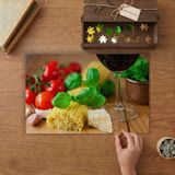 Makarna Malzemeleri - Italyan Spagetthi Tasarımı 240 Parça Ahşap Puzzle Ahşap Kutuda MP05778