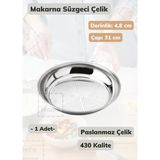 Makarna Süzgeci 31 Cm Paslanmaz Çelik Süzgeç İnce