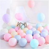 Makaron Balon 100 Adet Karışık Renk Soft Pastel Balon + 5 mt.Balon Zinciri