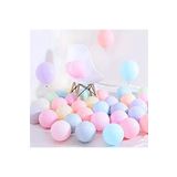 Makaron Balon 100 Adet Karışık Renk Soft Pastel Balon + 5 mt.Balon Zinciri