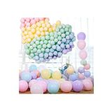Makaron Balon Seti 100 Adet Karışık Renk Soft Pastel Balon + 5 mt.Balon Zinciri