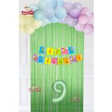 Makaron Balon Zinciri Seti Fon Perdeli Bannerlı Doğum Günü Parti Seti Süsü, 155412533982