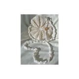 Makaron Çanta / Hasır Çanta / Bohem Çanta / El Örgüsü Hasır Çanta / Kağıt Ip Çanta - Beyaz