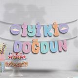 Makaron Iyi Ki Doğdun Banner - 1 Adet - Çok Renkli