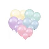 Makaron Karışık Renklerde 10 Lu Latex Balon Küçük Boy Çok Renkli