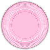 Makaron Karton Tabak, 23 cm x 8 Adet - Pembe