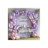 Makaron Kelebek Temalı Folyo Balon Zincir Seti