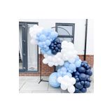 Makaron Mavi Gece Mavisi Ve Beyaz Balon Zinciri 100 Adet 100 Adet