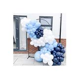 Makaron Mavi Gece Mavisi Ve Beyaz Balon Zinciri 100 Adet 70 Adet
