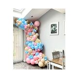 Makaron Mavi Pembe Ve Sütlü Kahve Balon Seti 100 Adet