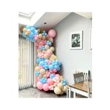 Makaron Mavi Pembe Ve Sütlü Kahve Balon Seti 70 Adet