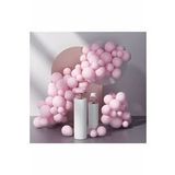 Makaron Pastel Renk Pembe 100 Adet Balon Ve Balon Zinciri