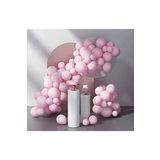 Makaron Pastel Renk Pembe 75 Adet Balon +Balon Zinciri Hediye