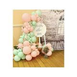 Makaron Pembe ve Mint Yeşili Balon Zinciri 100 Adet