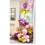 Makaron Pembe-Yaban Çileği-Zerdeçal Balon Seti 50 Adet