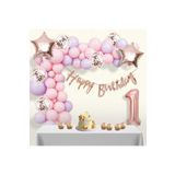 Makaron Renk Doğum Günü Parti Balon Seti, Çok Renkli 4565489456899