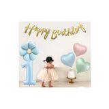 Makaron Renk Kalp Paptya Folyo Balon Set