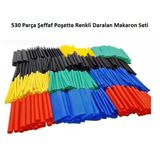 Makaron Seti Renkli 530 Parça Şeffaf Poşette