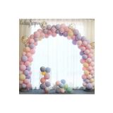 Makaron Soft Balon Seti 50 Adet Karışık Renk Pastel Balon + 5 mt.Balon Zinciri