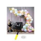 Makaron ve Altın Konfetili Şeffaf Doğum Günü Balon Zincir Seti 63