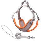 MAKASI Köpek Koşum Takımı ile Çekme Yok, Nefes Alabilir Ağlı Yansıtıcı Evcil Hayvan Koşumu, Küçük Orta Büyük Köpekler için Kolay Kontrol Ön Klipsi (XX-Small, Gri)
