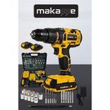 Makazze Pro Seri 144 Vf 5 Ah Metal Şanzıman Çift Akülü Şarjlı Darbeli Matkap 24 Parça Akülü Vidalama