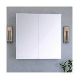 Makbulce Aynalı Banyo Dolabı 60x60 cm Parlak Beyaz Tasarım