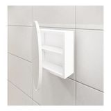 Makbulce Oval Ayna Tasarımlı Banyo Dolabı Birinci Sınıf Malzeme ile Parlak Beyaz Renk