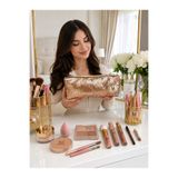 MAKE BAG GOLD BONCUKLU SAÇ ŞEKİLLENDİRİCİ MAKYAJ ÇANTASI
