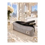 MAKE BAG GÜMÜŞ IŞILTILI SAÇ ŞEKİLLENDİRİCİ MAKYAJ ÇANTASI