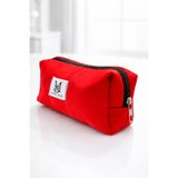 MAKE BAG KIRMIZI PARLAK MAKYAJ ÇANTASI