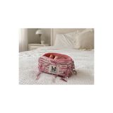 MAKE BAG PEMBE BONCUKLU CEP BOY MAKYAJ ÇANTASI