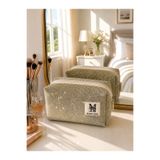 MAKE BAG YENİ BÜYÜLTÜLMÜŞ GÜMÜŞ SİMLİ MAKYAJ ÇANTASI (25X12X12)
