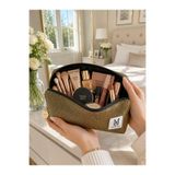 MAKE BAG YENİ BÜYÜLTÜLMÜŞ SARI PULLU ORTA BOY MAKYAJ ÇANTASI