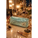 MAKE BAG YENİ BÜYÜTÜLMÜŞ DENİZ BONCUKLU MAKYAJ ÇANTASI