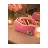 MAKE BAG YENİ İTHAL TOZ PEMBE MAKYAJ ÇANTASI