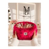 MAKE BAG YENİ KIRMIZI PELUŞ MAKYAJ ÇANTASI