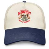 Make Money Not Friends Trucker Hat Erkekler Trendy Mesh Beyzbol Şapkası Yaz için