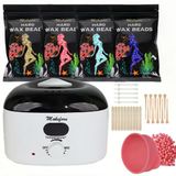Makeforu Brezilya Ağda Seti - Dijital Isıtıcılı Bikini Ve Tüm Vücut Epilasyon 4 Kokulu Ağda Boncukları Ve 33 Silikon Aletler - Kadınlar Ve Erkekler İçin Evde Ağda, Yüz Ve Vücut Bakımı (Beyaz)